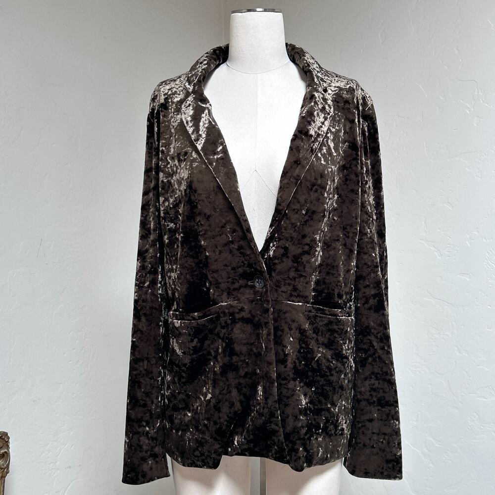 Velvet Tuxedo Jacket Blazer Womens L Whimsigoth Witchy Vampire Luxury Holiday